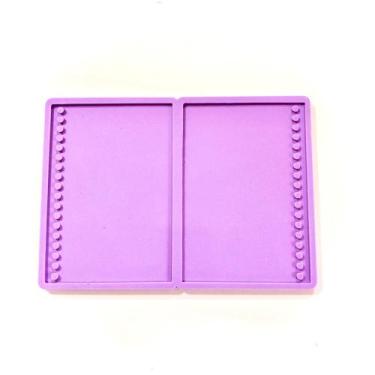 Imagem de R340 molde de silicone capa caderneta média frente e verso resina deco
