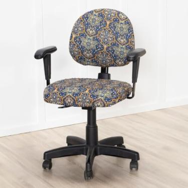 Imagem de Capa para Cadeira de Escritório Malha Gel 100% Poliéster Ajustável Elástica Conforto Proteção Encosto Assento Lavável (Estampa 25)