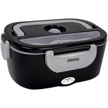 Imagem de Marmiteira Elétrica Térmica, 1,5L, Bivolt 127-220V, 60W, Preta, com Compartimentos e Colher