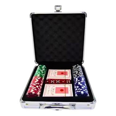 Imagem de Jogo De Poker Na Maleta Com 100 Fichas 2 Baralhos 5 Dados