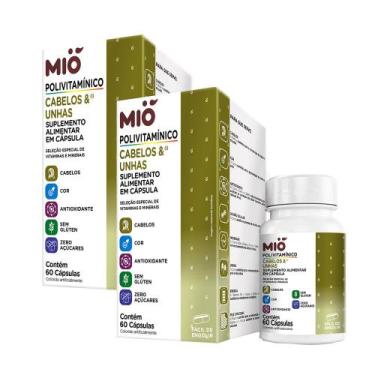 Imagem de Kit 2 Polivitamínico Cabelos e Unhas Mió 60 Cápsulas