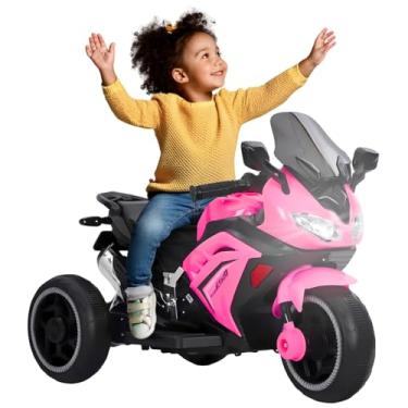 Imagem de Moto Elétrica Infantil Triciclo com Controle Remoto para Crianças, Bateria 6V Recarregável e Farol, Brinquedo Veículo para Meninos e Meninas Passeio Divertido