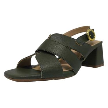 Imagem de Sandália Feminina Conforto Salto Bloco Médio Social Modare