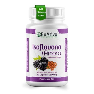 Imagem de Isoflavona com Amora 500mg 60 Cápsulas EuAtivo