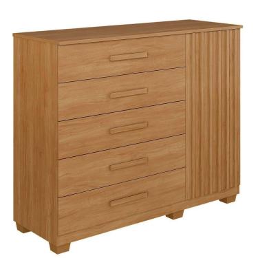 Imagem de Cômoda Benetil Paris 1 Porta 5 Gavetas Cinamomo