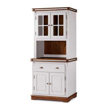 Imagem de Cristaleira Arca e Oratório 4 Portas 1 Gaveta Manchester 2002 Linz Móveis - Branco/Imbuia