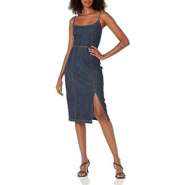 Imagem de Steve Madden Vestido feminino Giselle, Jeans enxaguado, 42