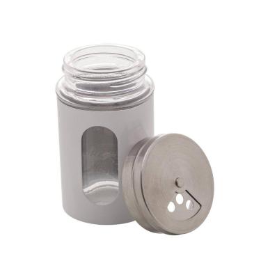 Imagem de Pote De Vidro Borossilicato E Inox Com Tampa Dosadora 80Ml.