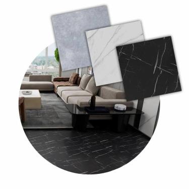 Imagem de Piso Vinilico Placa Autocolante Caixa 2 M2 - Marmore Preto