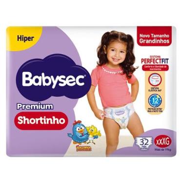 Imagem de Fralda Shortinho BabySec Premium Galinha Pintadinha XXXG 19kg 32 Unida