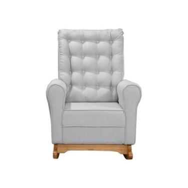 Imagem de Poltrona para Amamentação Paris Linho Ds Home, Linho Cinza