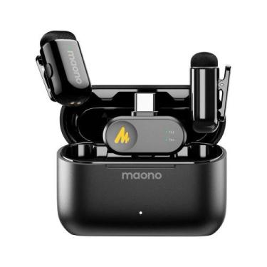 Imagem de Microfone de Lapela Sem Fio Maono Wave T1 Mini Type-C WM622 Preto