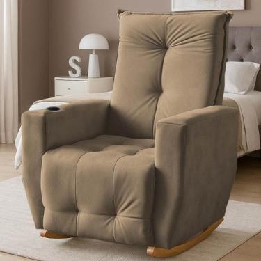 Imagem de Poltrona de Amamentação Balanço Quarto de Bebe Mamãe Agata - Bl DECOR,