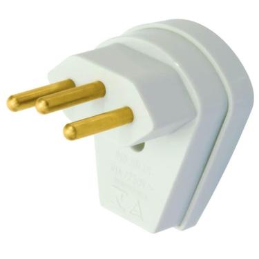 Imagem de Plugue 2p+t Padrão 90º 10a Cinza - 1481 - Fame Plugue 2p+t Cinza 90 Padrao 10a Ref.1481 1481.