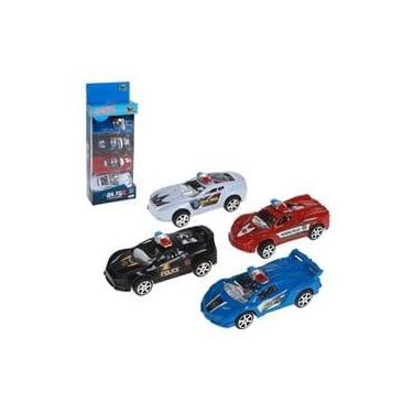 Imagem de Conjunto de Carrinhos Polícia Force, 4 Unidades, Carros de Fricção, Brinquedo para Crianças 3+ Anos