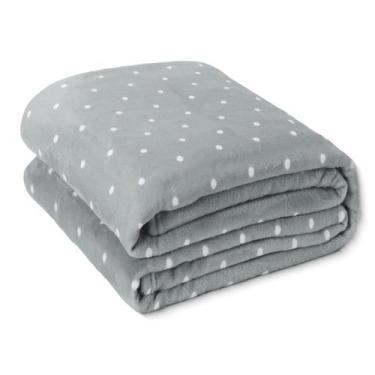 Imagem de Cobertor Manta Casal Poá Bolinha Softy 2,20 x 2,00 Avulso Toque Macio 