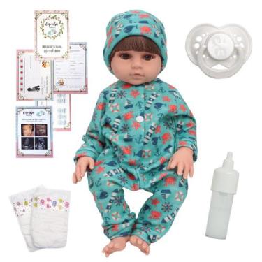 Imagem de Bebê Reborn Boneco Príncipe Fofinho 46cm + Acessórios - Cegonha Reborn