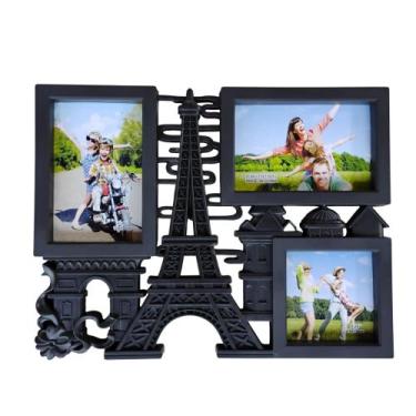 Imagem de Porta Retrato Paris Torre Eiffel França de parede - importado, Preto