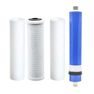 Imagem de Kit Refil Filtro Osmose Reversa Consumo 100gpd 4 Estágios - Fdma Filtr