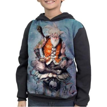 Imagem de Casaco Moletom Infantil Kakarotto Goku Velho Dragon Ball - smoke, Pret