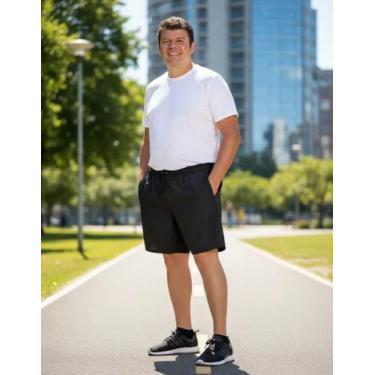 Imagem de Bermuda Short MasculinO Plus Size Tactel Praia Mauricinho Cós Elástico