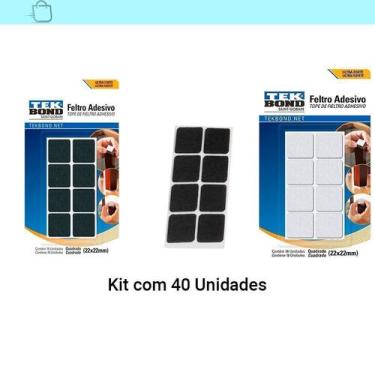 Imagem de Feltro Quadrado 22 Mm Branco C16 E Preto C24 Cartela C/40 Preta/Branca
