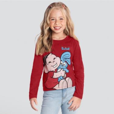 Imagem de Blusa Malha Longa Menina Turma da Mônica Vermelho - Brandili