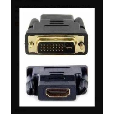 Imagem de Adaptador Conector Dvi Digital Macho 24+5 Para Hdmi Fêmea
