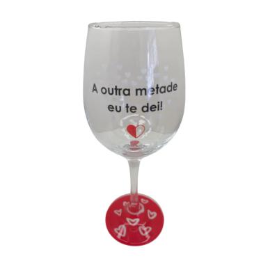 Imagem de Taça Frase Namorados Amor Casal Personalizada Vinho 490ml