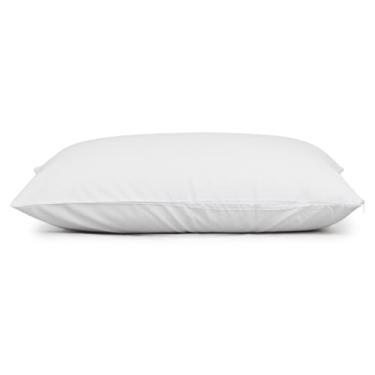Imagem de Travesseiro Casa Viva 50x70 cm – Fibra Siliconada 600 g, Capa Microfibra 100% Poliéster, Macio, Suporte Confortável, Branco (Kit com 3)