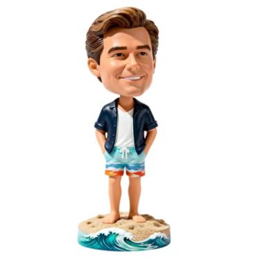 Imagem de Bobblehead personalizado feito à mão da sua foto - perfeito para mesa e painel de carro, lembranças exclusivas de caminhada