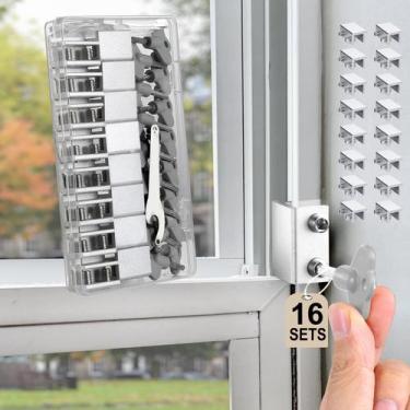 Imagem de Fechaduras de janela BMEWKOS 16 conjuntos de janela deslizante com cha