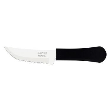 Imagem de Faca Churrasco Inox 4" Leme Preto Tramontina