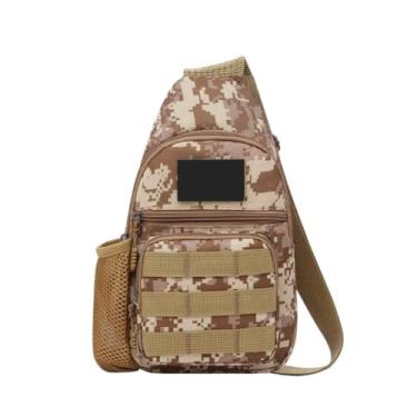 Imagem de Bolsa transversal masculina pochete impermeável para ombro tiracolo (Marrom camuflado)