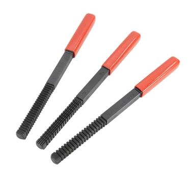 Imagem de HFS (R Conjunto de arquivos de reparo de rosca de 3 peças, ferramenta restauradora de rosca de aço de alto carbono para limpeza e reparo de roscas danificadas, inclui tamanhos SAE e métricos