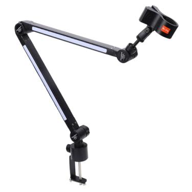 Imagem de GOWENIC Suporte de Microfone Braço de Lança de Microfone, Ajuste de ângulo Flexível de 190 °, Base de Braçadeira C, Capacidade de Carga de 2 Kg, para Jogos, Gravação