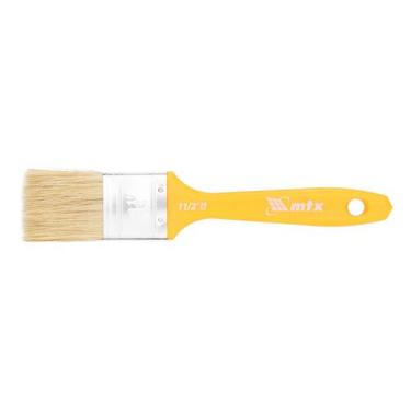 Imagem de Trincha/pincel 1 1/2, para verniz, cerdas brancas, cabo de plastico, 1