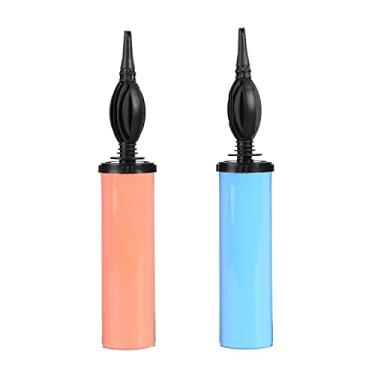 Imagem de Bomba de balão manual de ação dupla, pacote com 2 cores aleatórias, bomba de ar para balões, inflador de balão portátil para decorações de festa infantil, bombas de balão com mão, bomba manual para balões (estilo pastel)