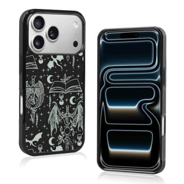 Imagem de Odhtst Aesthetic Bookish Fantasy Capa de telefone fina compatível com iPhone 17 Pro 6,3 polegadas, proteção TPU à prova de choque vintage Dragon Wyverns amantes de livros Sage Swords capa de telefone