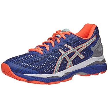 Imagem de ASICS Tênis de corrida feminino GEL-Kayano 23 Lite-Show, Asics Azul/Prata/Coral Flash, 34