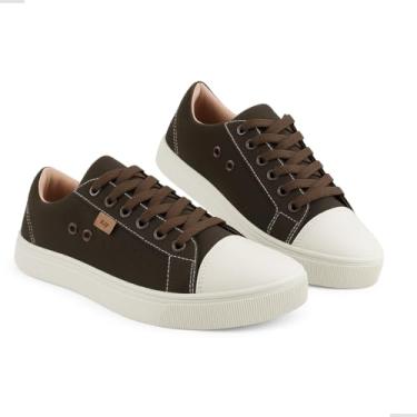 Imagem de Tênis Feminino Gabriela Ribeiro Casual Leve Confortável Moderno (Marrom, BR, Adulto, Numérico, 33)