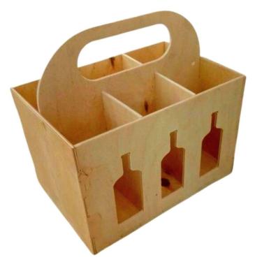 Imagem de Porta Garrafa Mdf 6 Lugares Suporte Cerveja