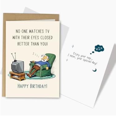 Imagem de RYYike Cartão de aniversário engraçado para homens, cartão de aniversário hilário para pai, avô, marido, cartões de aniversário de velhice, cartão de aniversário para envelhecer