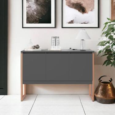 Imagem de Buffet Elegante Com 3 Portas Turim Preto Cobre