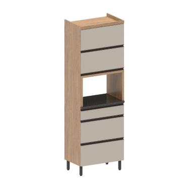 Imagem de Armário Para Forno 3 Pta Basc 1 Gavetão 1gav Areia Bertolini Areia/carvalho