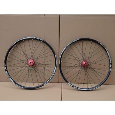 Imagem de Mtb Conjunto de rodas de bicicleta 26 27,5 29 polegadas roda de bicicleta de montanha rolamento selado de aro de liga de camada dupla 7-11 velocidade cubo cassete freio a disco 1100g Qr, D, 66.0 cm