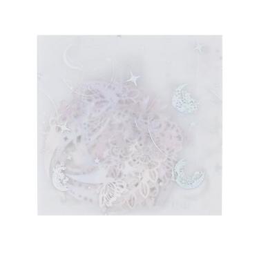 Imagem de Adesivos para scrapbook com tema da lua, faça você mesmo, padrões ricos, recortes, fases da lua, adesivos para diários, álbuns de fotos, planejador, decalques, artesanato, papel (Humor Borboleta)