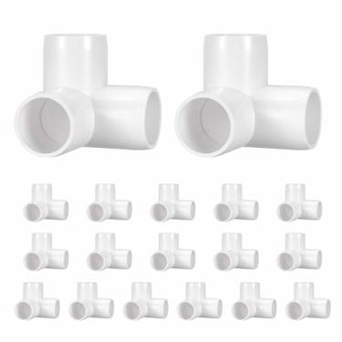 Imagem de DTGN 18 peças de encaixe de PVC de cotovelo de 1/5.1 cm, encaixe de tubo de PVC de grau de mobiliário SCH40, conector de cotovelo de canto DIY para móveis de construção, conexão de estrutura de estufa