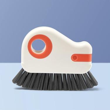 Imagem de Escova de limpeza 2 em 1, ferramentas multifuncionais de limpeza de trilhos de janela com cerdas duras e raspador oculto, escova de fenda para trilho de porta deslizante, vedação de janela, peitoril