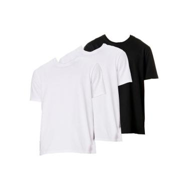 Imagem de Kit com 3 Camisetas Masculina Hering 227 Branco-Masculino
